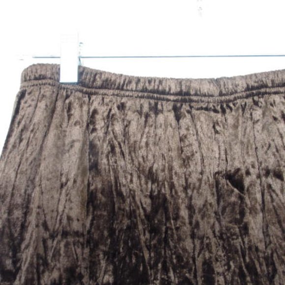 Temptation Italy Brown Velvet Boho Gypsy Lace Trim 2 Piece Top and Skirt - Picture 12 of 16